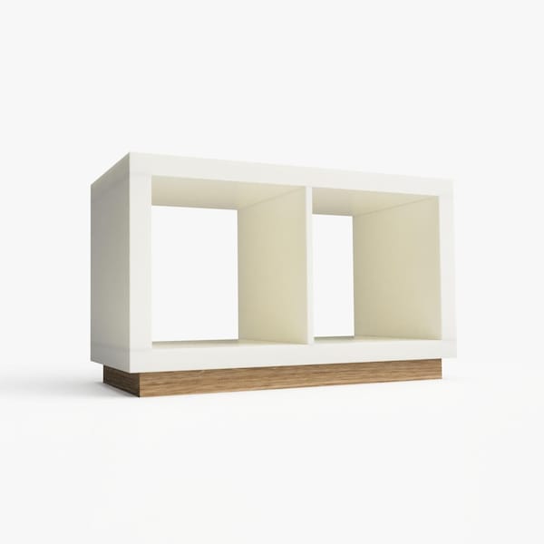 Base de cadre Kallax - cadre de base en bois Kallax - pieds de meuble - pieds en noyer - cadre en chêne massif - accessoires de meubles Ikea - accessoire ikea