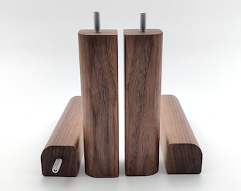 4X Unique Furniture Legs - Furniture feet oak - Bed legs walnut - Sofa accessories - cabinet feet oak - furniture decor