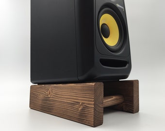 2x Speaker stand in solid pine - tilted speaker stands - audio platform - subwoofer platform - Stained pine rustic