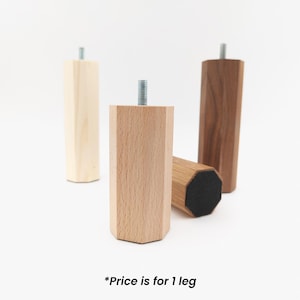 Solid Wood Octagon Furniture Leg: Handmade Bed/Sofa/Cabinet Feet