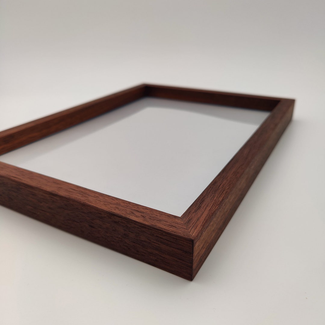Distressed Classic Deep Blue Solid Wood Picture Frame – Handmade In USA