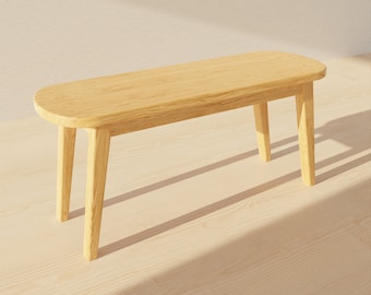 Hallway Bench - Made in Sweden By Hand - modern hall seat - oblong bedroom seat - Small side table - hallway bench oak