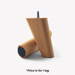 Mid-Century Möbelbeine - Retro Bettbeine - Holzsofa Beine - Kegelförmiger Stil, Verkauft als 1 Bein