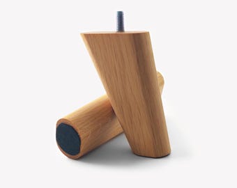 Mid-Century Furniture Legs - Retro bed legs - Wooden sofa legs - Tapered Style, Sold as 1 Leg