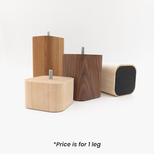 Thick Solid Wood Furniture Legs: Cabinet, Bed, Sofa Feet (Sold As 1 Leg)