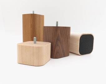 Thick Solid Wood Furniture Legs: Cabinet, Bed, Sofa Feet (Sold As 1 Leg)