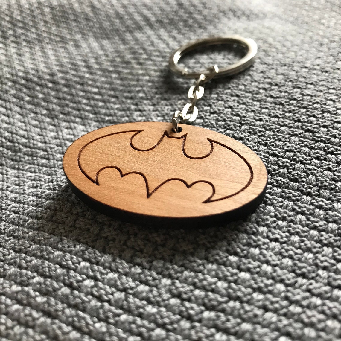 Personalized Batman keychain Handmade wooden classic batman Etsy