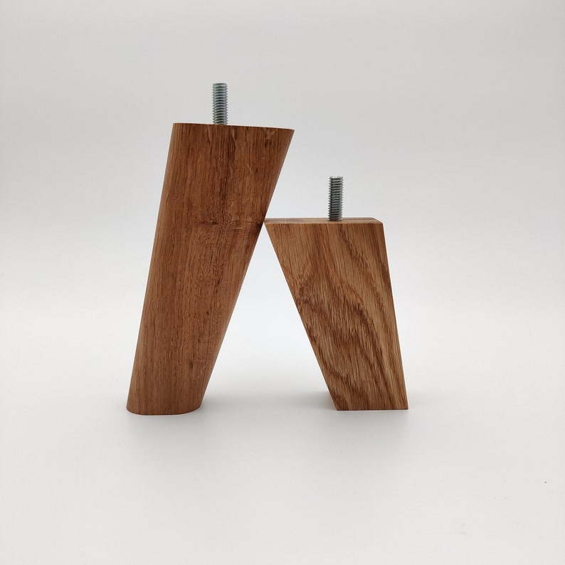 4X Angled Furniture Legs in Solid Wood Mid Century Furniture Etsy