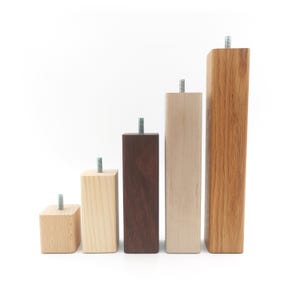 Pieds de meuble carrés - Noyer Pieds de meuble en chêne Accessoires de canapé en bois massif Pieds de meuble en noyer massif - Vendu comme 1 pied