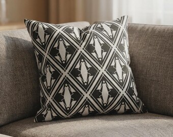 Art Deco Geometric Tapestry Pillow Cover | Handmade in Sweden | Multiple Sizes