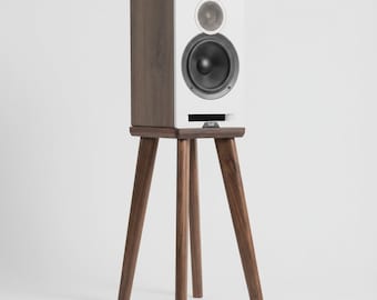 Handgemaakte houten luidsprekerstandaard: eiken, beuken of walnoot - Hifi-geluidsmeubels