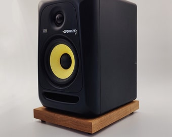 2 Soporte Para Altavoces De Madera De Roble | Base Estable 30x30x40 Cm, Hueca Para Rellenar Con Arena