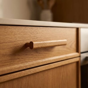 Puxadores para armários - Acessórios de cozinha - Puxadores para móveis - Puxadores de madeira maciça