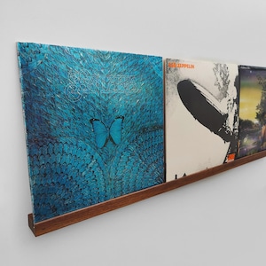 Vinyl record shelf wood - Album Display - Vinyl holder - Record LP storage - LP holder -Wall mounted