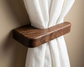2x Curtain Holdbacks | Walnut, Oak, Beech, Pine