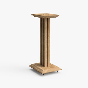 Speaker Stand Wooden - Made by hand in Sweden - Solid wood - speaker stand floor - speakers spikes - uniquely designed - Sold as 1 stand