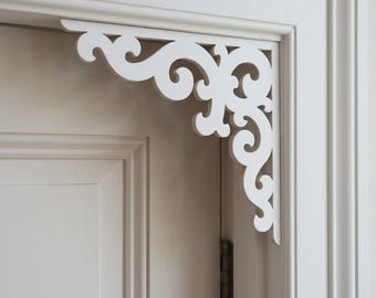 Decorative Wooden Filigree Corner Trim,  Laser Cut Birch Plywood