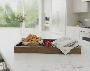 Wood Tray - counter organizer - desk organizing - dining table center storage - made in Sweden