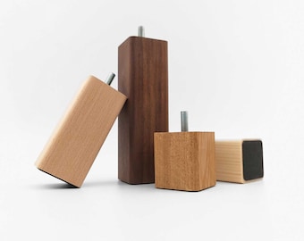 Solid Walnut Furniture Leg: Handcrafted Cabinet, Sofa, Bed Feet