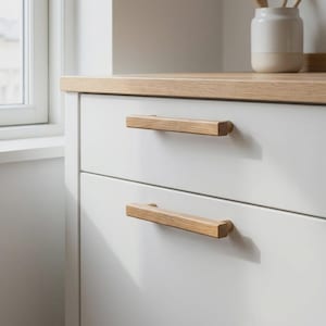 Maniglie per mobili in rovere fatte a mano: maniglie per mobili in legno moderno