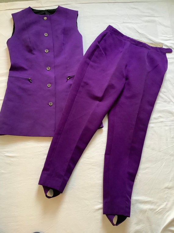 Fabulous Harrods vintage ski pantsuit stirrup pant