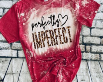 Perfectly Imperfect Leopard Bleached TSHIRT | Heather Red