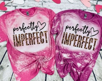 Perfectly Imperfect Leopard Bleached TSHIRT | Heather Helincia| Heather Berry| Bleached TShirt |