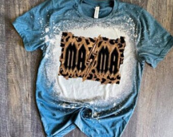 Mama Tee | Bleached Mama Tee | Leopard Mama Bleached Tee |