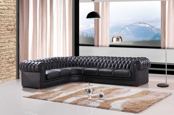Chesterfield Corner Sofa Corner Couch Designer Sofa Couch Etsy