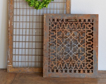 Antique Heat Register Vintage Heat Vent Decorative Wall Etsy