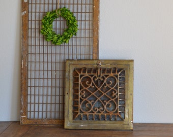 Antique Heat Register Vintage Heat Vent Decorative Wall Etsy