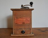 Vintage Tall Coffee Grinder - Old Coffee Mill - Coffee Bar Decoration - Farmhouse Kitchen