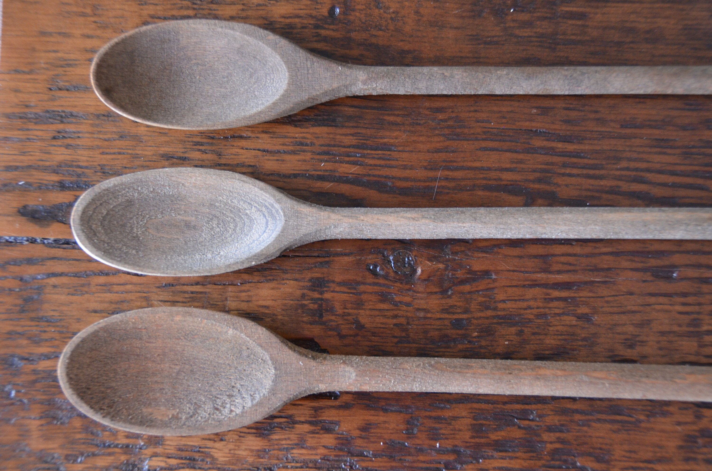 Vintage Wooden Spoon Rustic Set of 3 Spoons Farmhouse Etsy