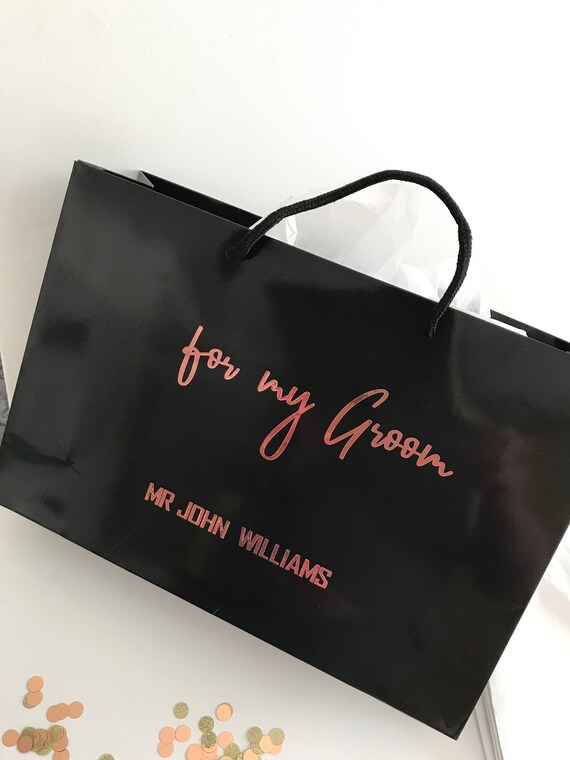 groom gift bag from bride