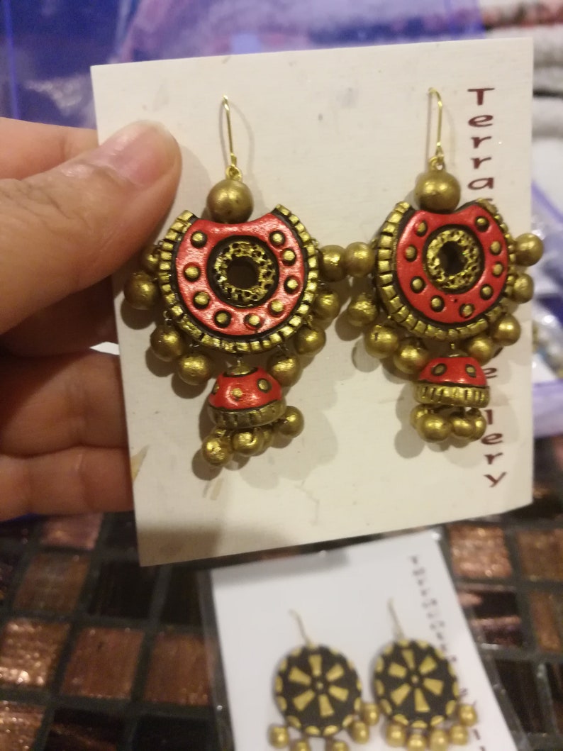 Pin on Terracotta earrings