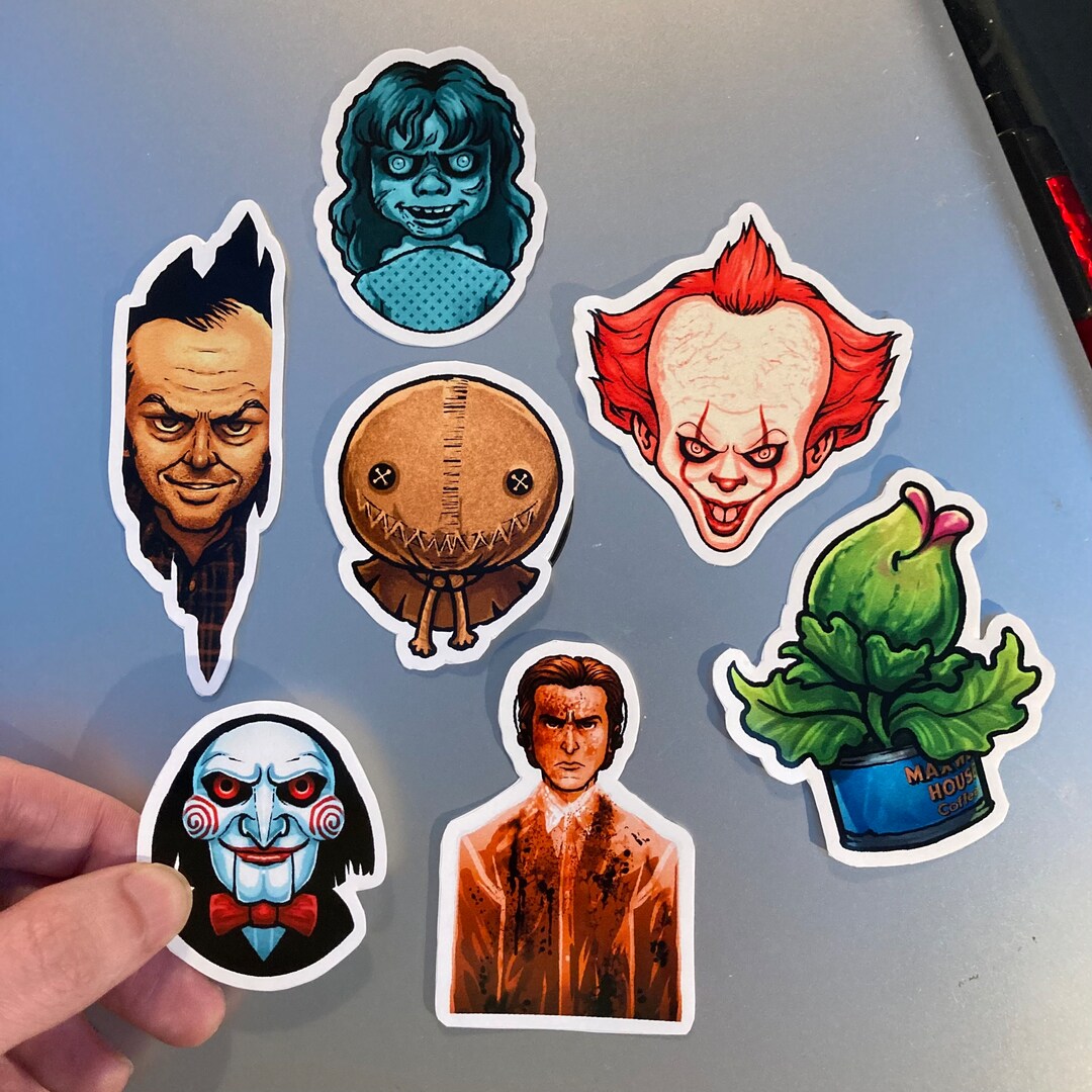 Horror Classics Sticker Sheet, Set of 7 Stickers - Etsy