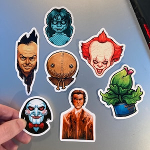 Horror Classics Sticker Sheet, Set of 7 Stickers