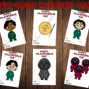 Juegos de calamares tarjetas de san valentín para todas las edades, san valentín, tarjetas de San Valentín, tarjetas imprimibles, juegos de calamares png, tarjeta de juegos de calamares, dalgona