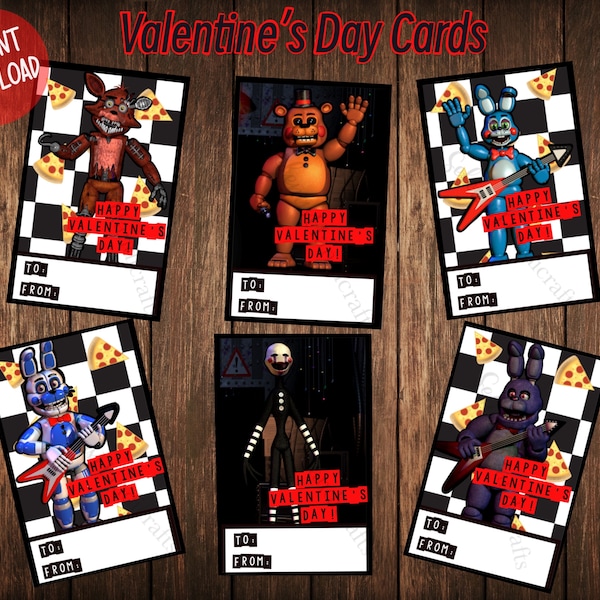 Five Nights at Freddys Valentines Day Cards - Etsy