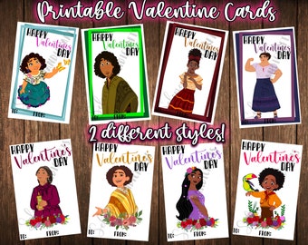 Kids Valentines Cards, Encanto Valentines Cards, Printable Valentine Cards, Valentines for girls, Dia de san valentin, valentines for boys