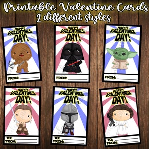 Tarjetas de San Valentín de Star Wars, San Valentín para niños, Tarjetas de San Valentín imprimibles, Tarjetas de San Valentín para niños, Baby yoda, Mandalorian, princesa leia