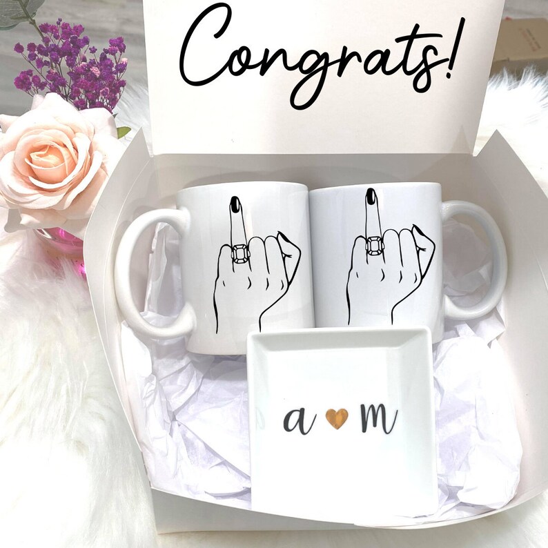 Woman Middle Ring Finger Engagement Gift. Couple Gifts. Funny Etsy