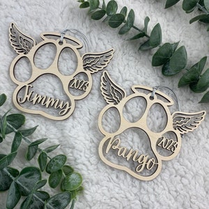 Pet Memorial Christmas Ornament, Cat Memorial, Dog Memorial, Memorial Ornament, Wood Christmas Ornament, RIP, Ornament, Pet, keepsake