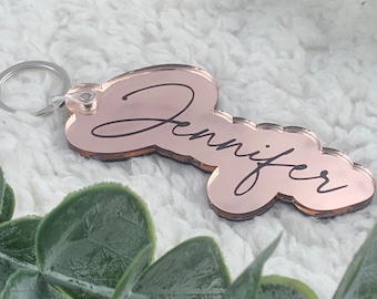 Name Keychain, Custom, Personalized, Stocking Stuffer, Bridesmaids, Favor, Name Tag MAK23001