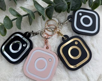 Portachiavi NFC personalizzato, portachiavi con codice QR, portachiavi per piccole imprese, biglietti da visita, portachiavi con collegamento Instagram, portachiavi in acrilico, marchio