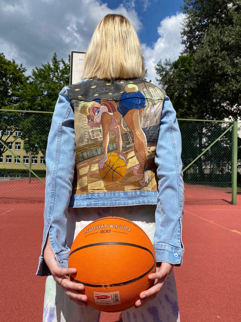 Custom Denim Jacket Lola bunny looney tunes / Painted Denim Etsy
