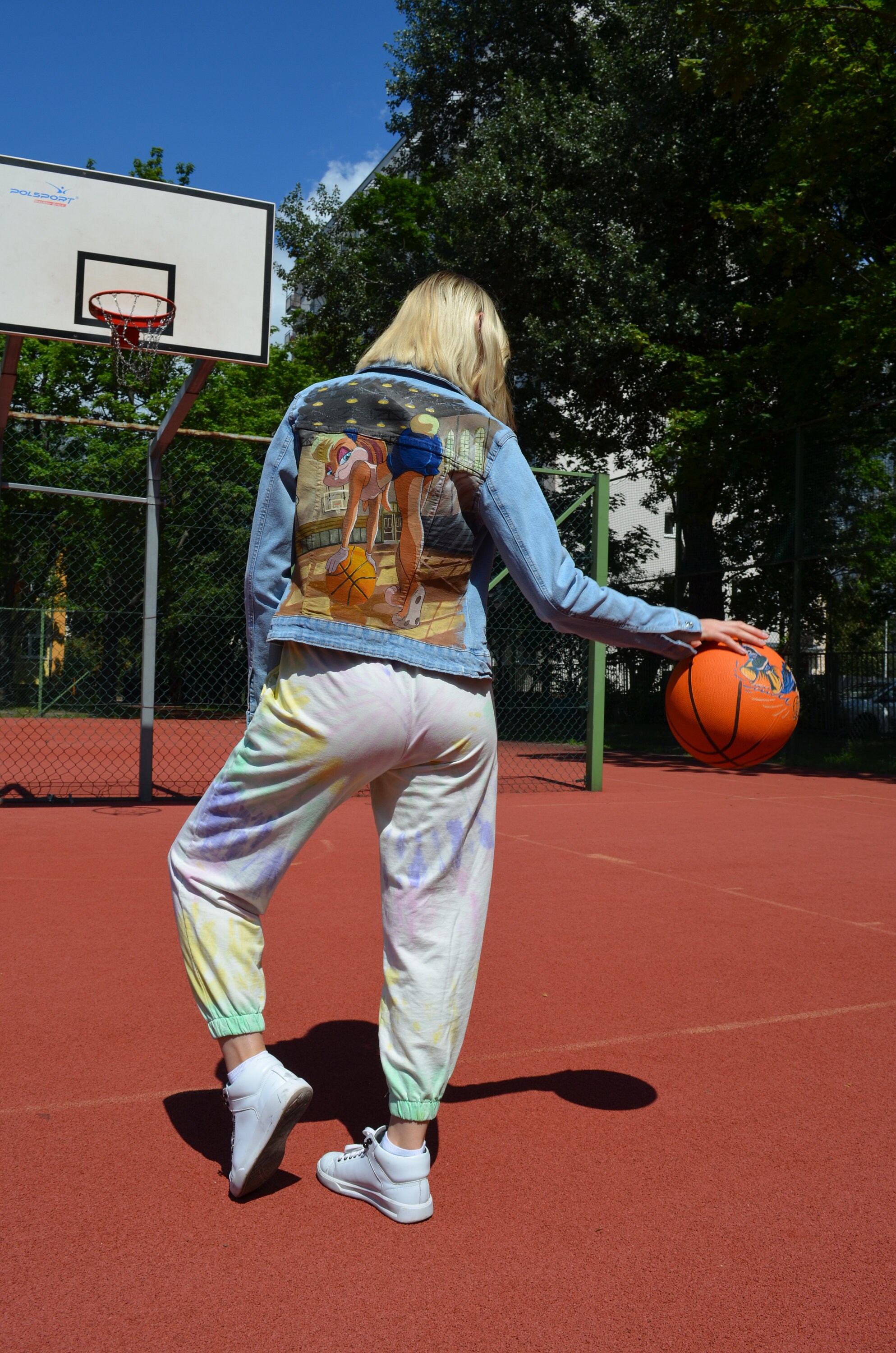 Custom Denim Jacket Lola bunny looney tunes / Painted Denim Etsy