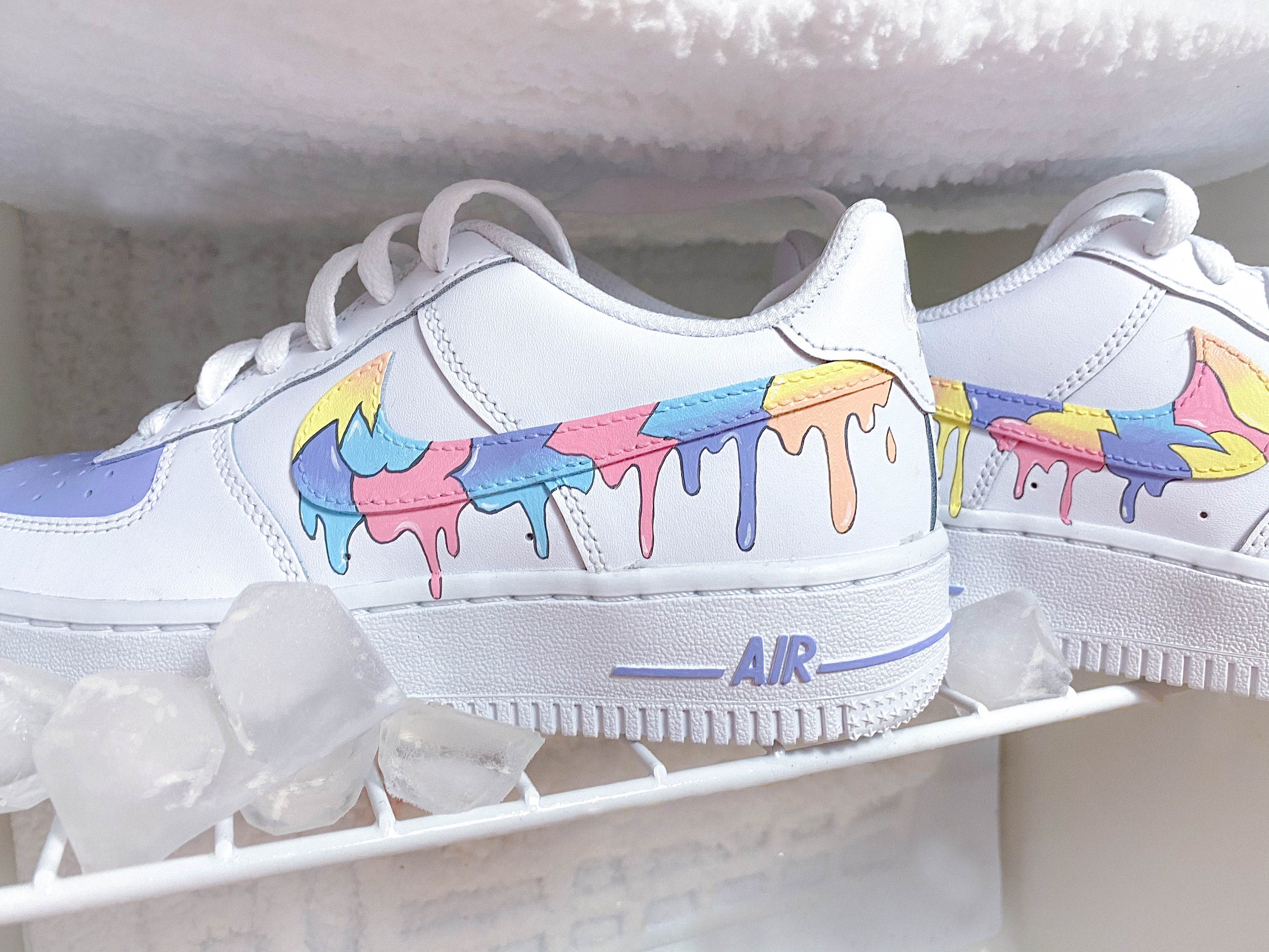 Custom Air Force 1 Painted Custom Sneakers Any Color Drip | Etsy