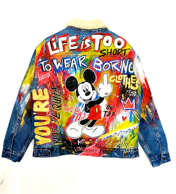 levi's mickey mouse denim jacket