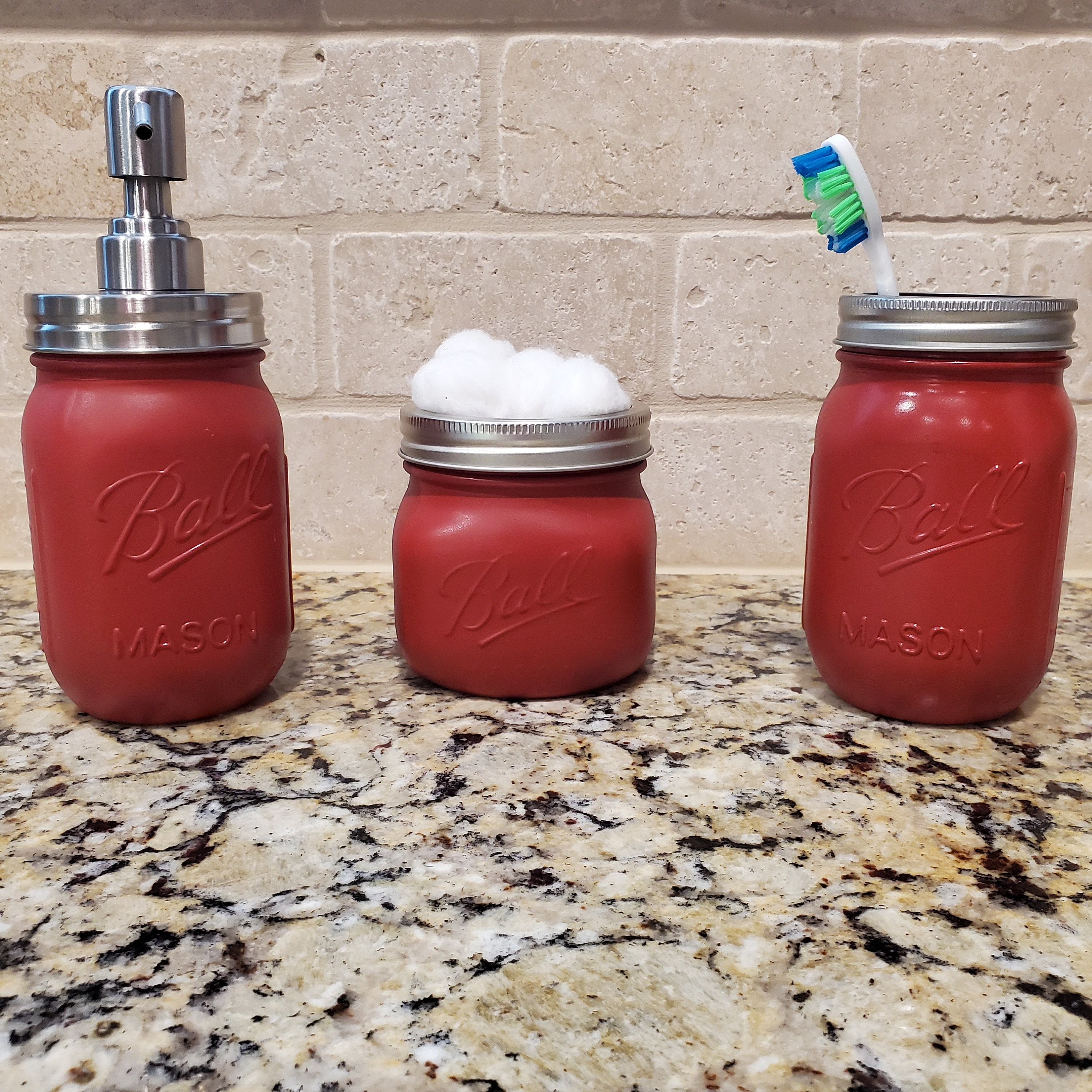 Decoración del tarro del albañil del baño de la granja | Etsy